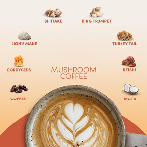 6ใน1เห็ดกาแฟ Cordyceps แผงคอสิงโต shiitake King trumpet ไก่งวงหาง reishi น้ำมัน MCT - Product Image 4