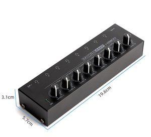 8 Channel Headphone Amplifier Audio HA800 Stereo <strong>Amp</strong> Microamp Amplifier for Music <strong>Mixer</strong> Recording Ultra-Compact Sound Amplifier - Product Image 1