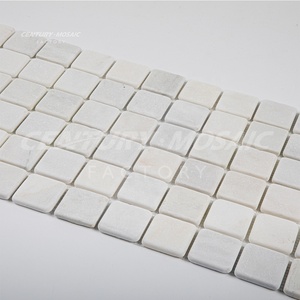 Gạch Khảm Đá Cẩm Thạch Trắng Hình Vuông 2 ", Khảm Sàn Đá Tự Nhiên Hình Vuông - Product Image 5