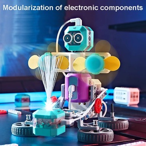 Kit di blocchi di costruzione di circuiti staminali fai da te 402 esperimenti scientifici di fisica modellano il collegamento di circuito costruendo blocchi di programmazione giocattolo Set di blocchi - Product Image 4