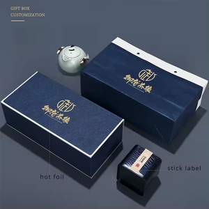 Scatola regalo rettangolare di lusso personalizzata di alta qualità con chiusura magnetica scatola regalo in cartone per l'imballaggio del tè