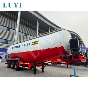 High Quality <strong>50</strong> Cubic Meter 40 Cbm 57 Cbm Fly Ash 3 Axles Steel v Shape Petrol Powder Bulk <strong>Cement</strong> Tanker Semi Trailer