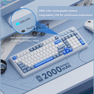 2.4G <strong>Wireless</strong> Three-mode Rubber <strong>Keyboard</strong> <strong>Wireless</strong> Multi-color Desktop Laptop Office Game 99-key <strong>Wireless</strong> <strong>Keyboard</strong>