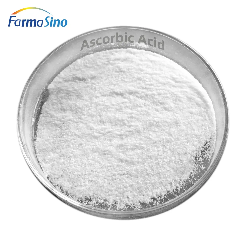 Additifs alimentaires de qualité standard 99% poudre d'acide ascorbique de vitamine C pure