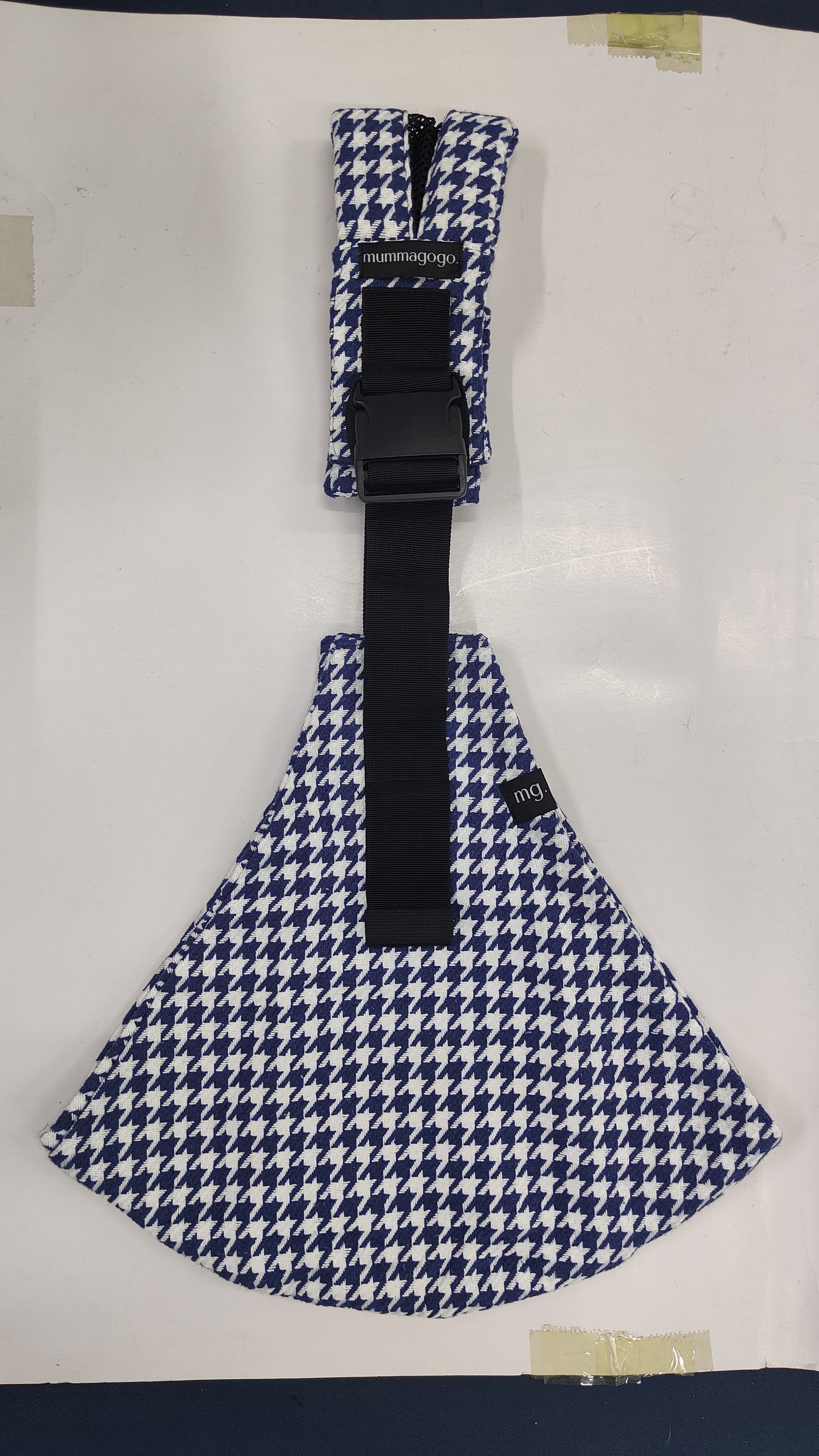 pied de poule bleu