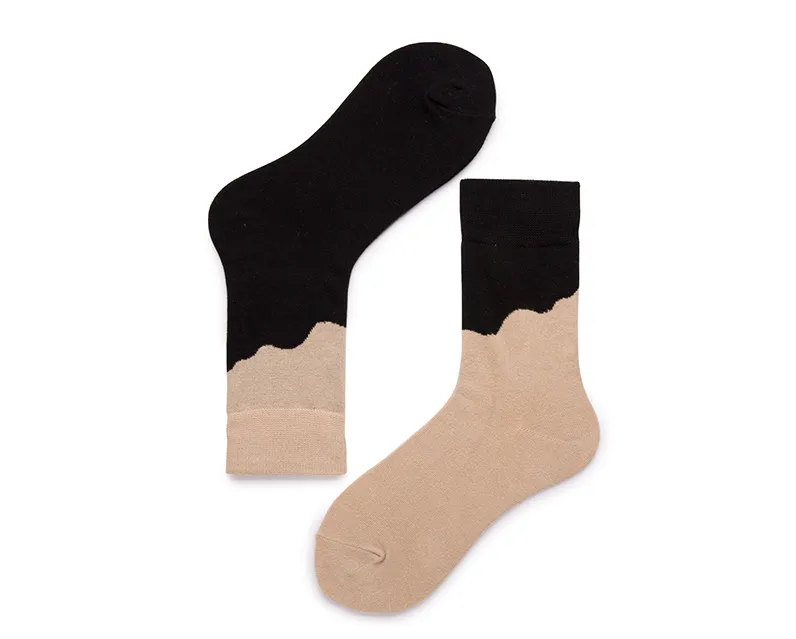 Ins Custom Printed Unisex Spandex Nylon Cotton Men Socks with Regular Size