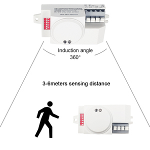 Retardo ajustable Rango de detección de 360 grados AC110V/220V Módulo de sensor de movimiento de radar de microondas Detector PIR Interruptor de sensor de luz