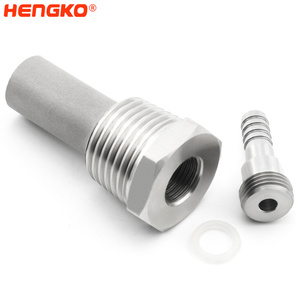 Thiêu kết 316L thép không gỉ Bộ lọc không khí khuếch tán sục khí cacbonat đá CO2 Ozone oxy khuếch tán khí sparger - Product Image 3