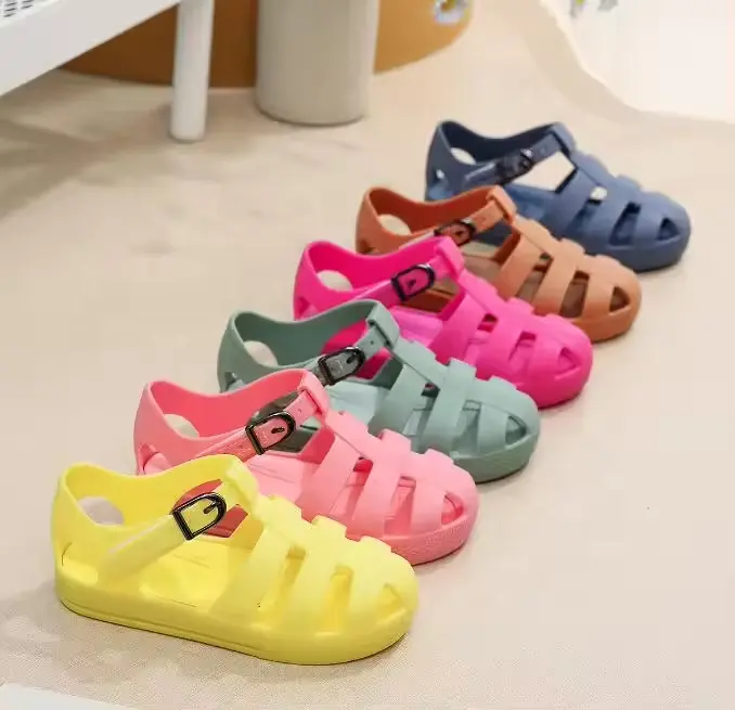 2024 neue sandalen für sommer kinder jungen mädchen niedlicher strand kinder gelee sandalen sandalen rutschfest sicher gummi baby kinder gelee schuhe