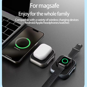 Apple taşınabilir led dijital ekran kablosuz şarj güç banka ile Iphone için 5000mah ultra-ince manyetik iwatch airpods - Product Image 5