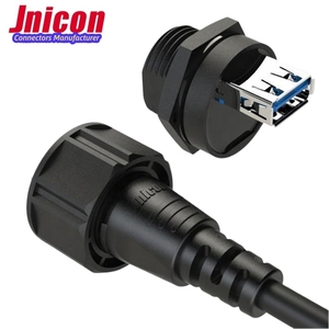 Jnicon ตัวยึดแผง IP68ช่องเสียบ USB 2.0กันน้ำช่องเสียบ USB3.0ขั้วต่อปลั๊ก RJ45 - Product Image 4
