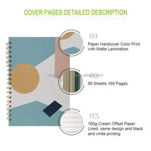 Multi colore 18 mesi cartaceo a spirale 2025 2026 copertina rigida per gli studenti custom a4 carta semplice a spirale quaderno - Product Image 2