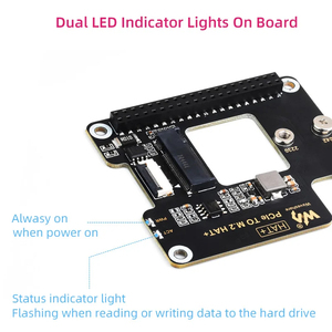 Raspberry Pi 5 PCIe zu M.2 HAT NVME High Speed Expansion Board mit 16P-Kabel GPIO-Kopfzeile Unterstützung aktiver Kühler für RPI 5 Pi5 - Product Image 4