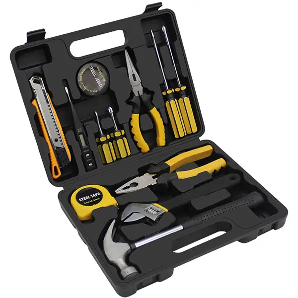 Kit de ferramentas de reparo mecânico doméstico, kit de ferramentas manuais multifunção, conjunto de caixa de ferramentas manuais, 13 peças