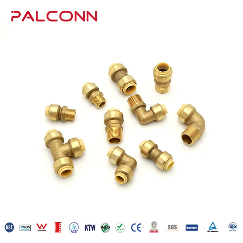 Dễ dàng để cài đặt khuỷu tay Brass Push-Fit phụ kiện