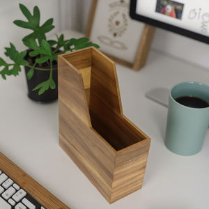 Bruin Hout Desktop Organizer Voor Thuiskantoor Voor Het Archiveren Van Brieven Boeken & Tijdschriften Mailopslag & Woonkamer Gebruik - Product Image 3