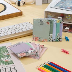 12pcs/set Sticky Note Message Note Flower Theme Fluorescent Paper Notepad Self-adhesive Decorative Sticker Custom Wholesale - Product Image 4