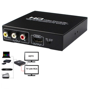 <strong>HDMI</strong> <strong>to</strong> <strong>HDMI</strong>+3RCA CVBS AV <strong>Composite</strong> Video Audio Adapter/Splitter with Power Adapter Support 1080P PAL NTSC for HD TV Camera Etc - Product Image 2