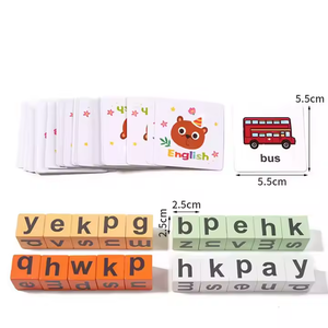 Wooden Alphabet Card <strong>Matching</strong> Game Set Small Educational Toy for Cognitive <strong>Challenge</strong> Brain Training Puzzle Letter Games - Product Image 5