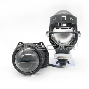 AILECAR 12V 3色双发光二极管投影仪镜头56W SMD 3570双反射器3000K 4300K 5800K汽车前照灯投影仪镜头升级 - Product Image 1
