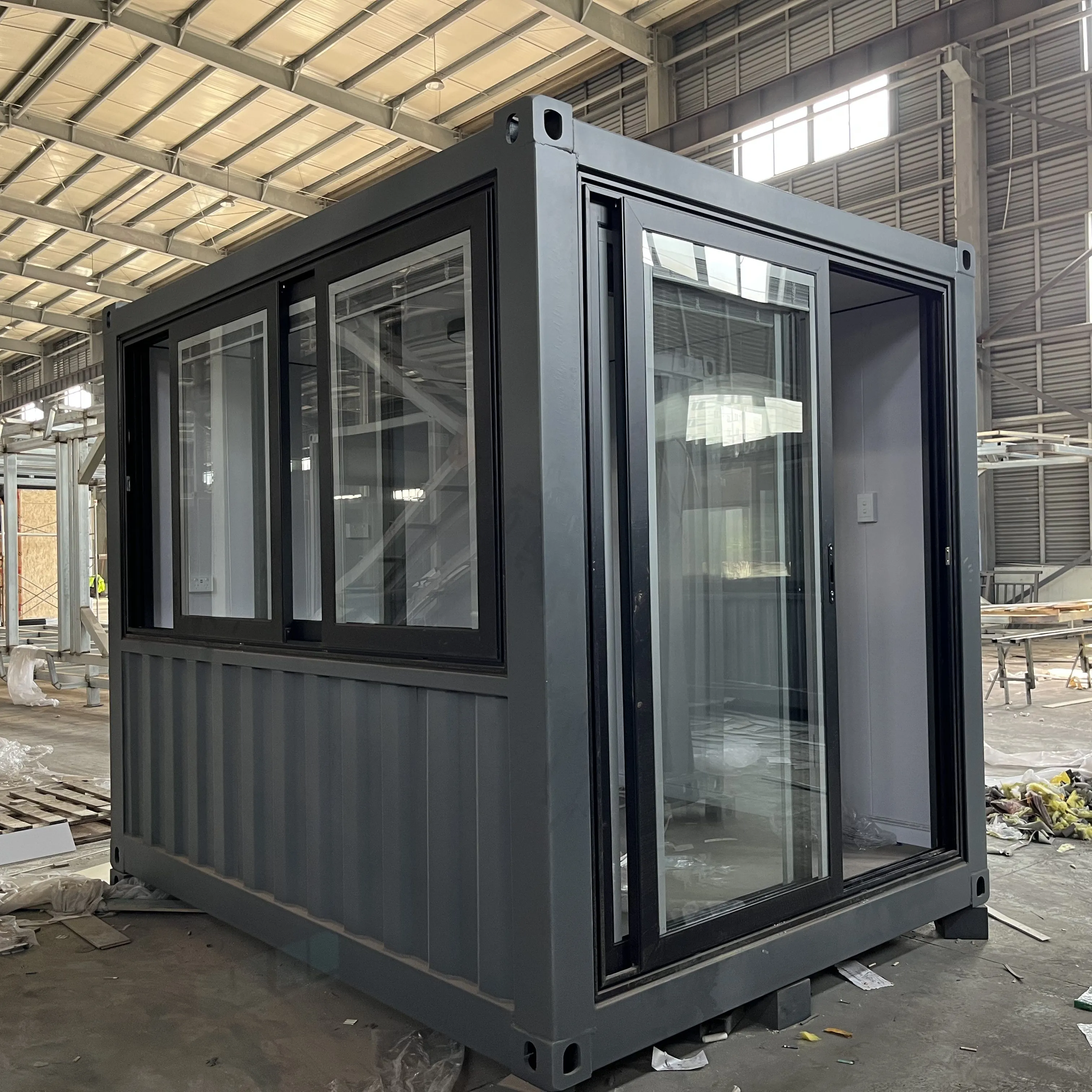 Custom Made Stong Structure Mobile Prefab Modular 10ft Shipping Container Office luxury home container office