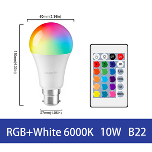 AC100-240V หลอดไฟ LED 10W E27ไฟบาร์อินฟราเรดรีโมทคอนโทรลไฟ LED สีคริสต์มาส RGB แสงบรรยากาศห้างสรรพสินค้า - Product Image 6