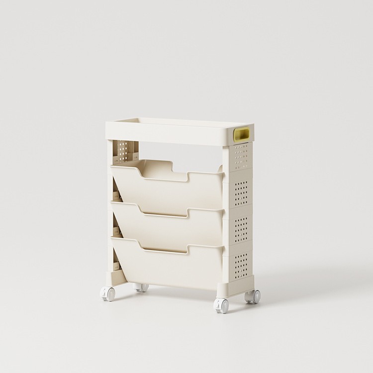 3-tier sliding car with wheels and no drawers