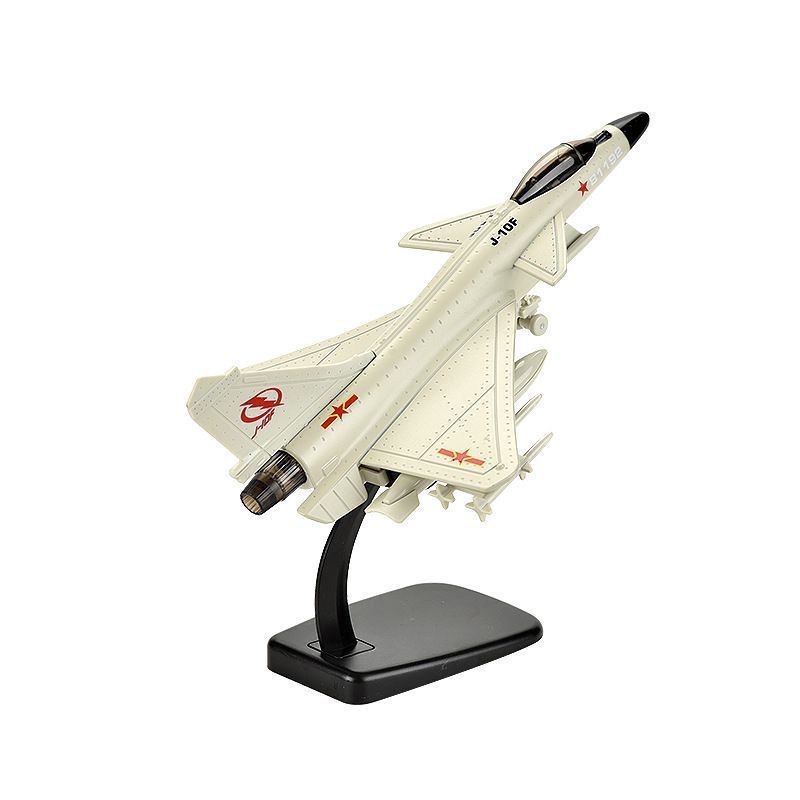 J-10 alloy fighter white - including stand