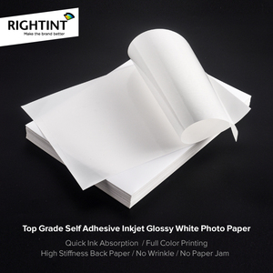 Chuyên nghiệp 90g A4 Kích thước giấy ảnh trắng bóng chất lượng tốt nhất Vinyl cho máy in phun sử dụng in trên khung ảnh & nến - Product Image 5