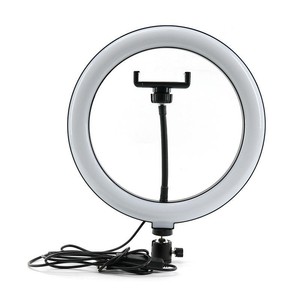 10 inç standart Selfie halka ışık masaüstü kamera tripodu halkalı telefon kılıfı tutucu LED halka ışık fotoğraf canlı Video Volta değişir - Product Image 3
