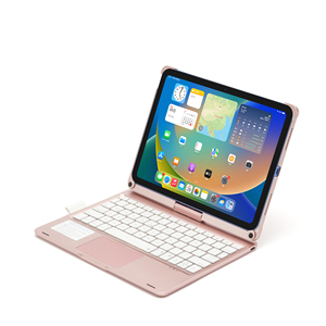 Nueva llegada para iPad 10th 10,9 pulgadas 360 grados de rotación aceptar OEM con BT retroiluminado Touchpad teclado inalámbrico funda Tablet - Product Image 4