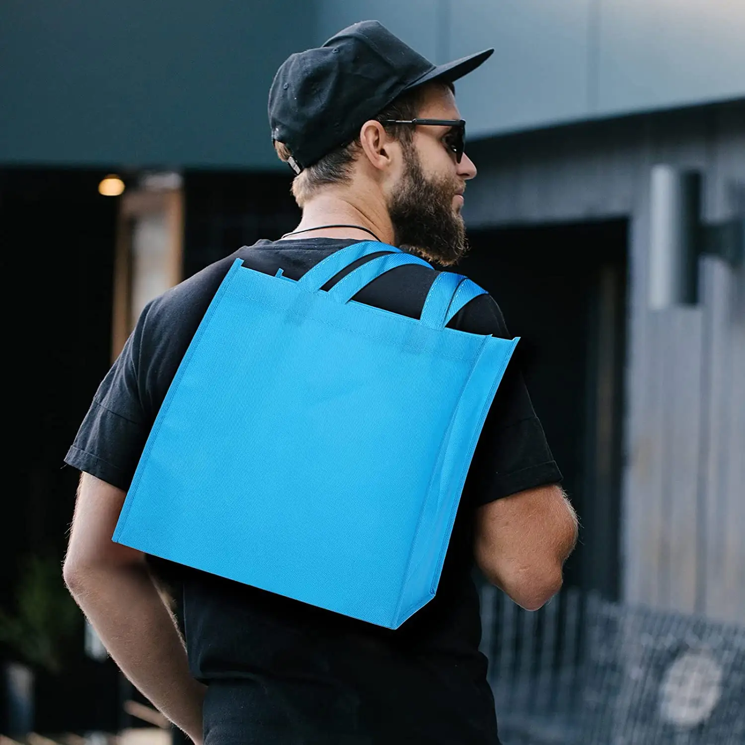 Ecobag-bolsa de compras reciclada con impresión de logotipo, barata, ultrasónica, no tejida