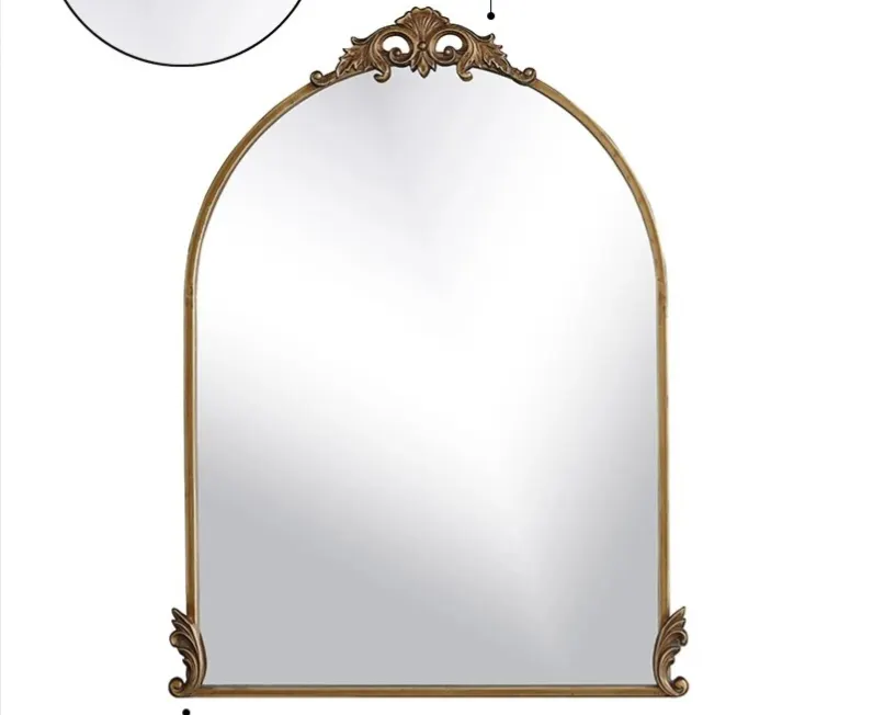 Anthropologie antik gold verziertes spiegel gewölbter mantel wandspiegel barock inspiriert badezimmer waschtisch wandmontage spiegel