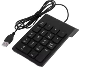 Teclado para PS2, diseño ligero, opción de viaje, PS/2, numérico, con 19 teclas, nuevo de 100%