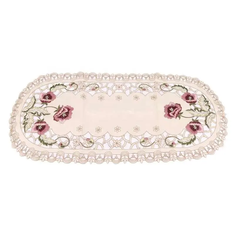 Mantel ovalado de estilo nórdico con estampado Floral para mesa, mantel para decoración del hogar, para boda, fiesta y café