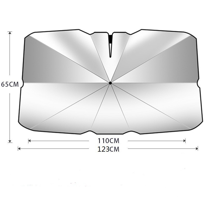 Petit parasol argenté titane - Type ouvert