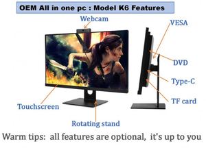 Computadora de escritorio con pantalla táctil todo en uno de 27 pulgadas Monoblock PC de escritorio todo en uno con wifi - Product Image 3