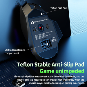 La più venduta connettività Tri-Mode BT Mouse ottico senza fili Mouse per Computer Mouse da gioco meccanico ponderato programmabile - Product Image 6