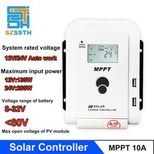 10A 20A 30A 40A 50A 60A Mppt Pwm Solars teuerung 12V 24V Auto regler Regler Solar panel Batterie lades teuerung - Product Image 6