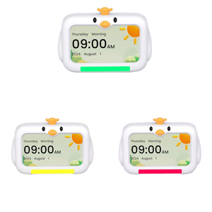 Relógio despertador eletrônico de quartzo inteligente com função Snooze Kids 'Cartoon Cross-Border Flip Calendário para sala de estar