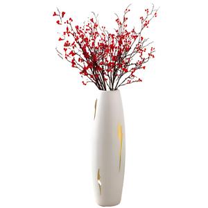 中式仿古风格批发装饰奢华现代白色手工陶瓷陶瓷地板花瓶 - Product Image 5
