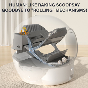 EUR PET büyük uzay akıllı sıçrama geçirmez tam otomatik Robot kendini temizleme kedi App uzaktan kumanda ile kum kabı tuvalet - Product Image 2