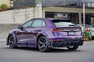 ชุดบอดี้ Q8สำหรับรถ Audi, สำหรับรถ Audi Q8อัพเกรดสไตล์ Msy คาร์บอนไฟเบอร์กันชนกระโปรงข้างตัวกระจายลมล้อสปอยเลอร์ฝากระโปรงหน้า