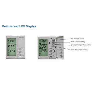 VAV Room Thermostat Big LCD Screen PID <strong>Control</strong> Optional 1-2x0-10V Relays <strong>Temperature</strong> <strong>Sensor</strong> OEM - Product Image 4
