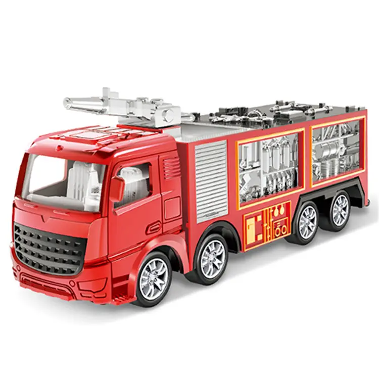 GLW 1:55ダイキャスト合金消防車ダイキャストカーモデルカー、子供用おもちゃカーダイキャストモデルトラック