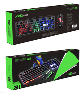 2024 epro LDK AI 828 Teclado y ratón inalámbricos mecánicos retroiluminados Combos 104 teclas para iPad XBox PS5 Computadora 2024