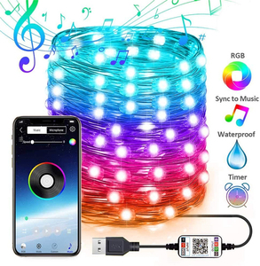 Party Holiday Lighting USB Sound Activated <strong>LED</strong> Music Garland 5M 10M 20M String <strong>LED</strong> Light Strip Color Changing <strong>RGB</strong> IP65 5V DC 80 - Product Image 2