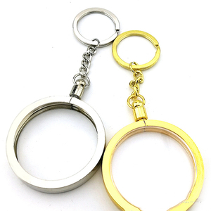 25mm 38mm 40mm Challenge Coin Holder Keychain Gold Plated Metal <strong>Old</strong> Coin Holder case with <strong>Key</strong> Chain <strong>Ring</strong> - Product Image 4