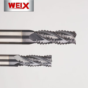 WEIXCNCルータービットタングステンカーバイドスレッドフライスカッター3フルートルーターツール金属用歯粗引きエンドミル - Product Image 3