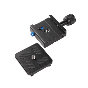 Stüdyo fotoğrafçılığı alüminyum kamera hızlı yayın kelepçe hızlı bırakma plakası ile 1/4 vida adaptörü Tripod bağlama aparatı